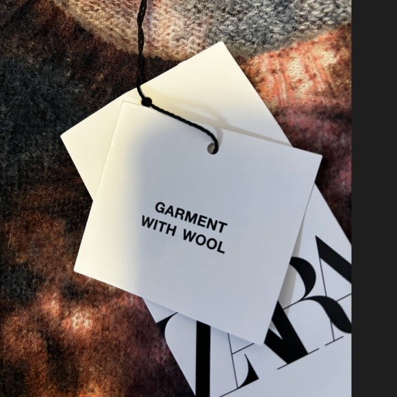 Zara brown and pink tie-dye wool blend sweater NWT - Picture 7 of 10